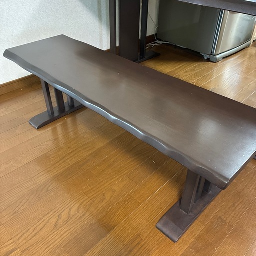 中古品 ダイニングベンチ ニトリ ニトリダイニングベンチブラウン (ラッキー) 岩見沢の椅子《ダイニング
