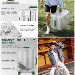スーツケース ハード キャリーケース TSAロック シルバー 3〜5泊 56L 軽量 アルミフレーム 耐衝撃 M ダイヤル式の画像