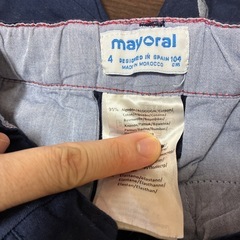 mayoral 帆船柄 半ズボン 104㎝ポケットありの画像