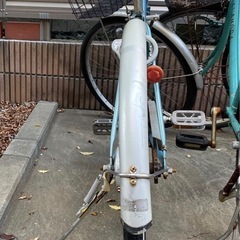 自転車　水色の画像