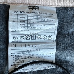 ニトリのラグマット（色褪せヨレあり）の画像