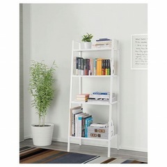 IKEA ラック シェルフ ホワイト 4段 収納棚の画像