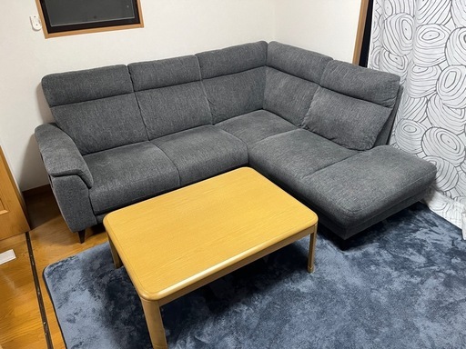 ニトリ コーナーソファセット 布張りタイプ(LB07 左コーナー DGY) 利用 1年