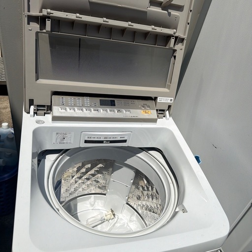 【ヒビ割れあり】Panasonic 洗濯機 9.0kg 2017年製 中古品 現状品 NA-FA90H5