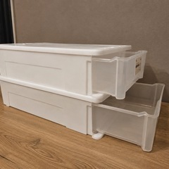 NITORI 押入れクリアケース 74cm x 39cm x 18cmの画像