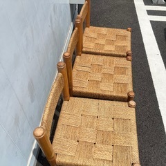 ラタン風　チェア　3脚セットの画像