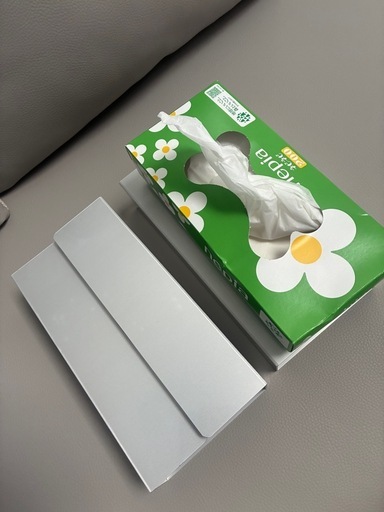 シルバーアルミ　ティッシュケース　2個セット