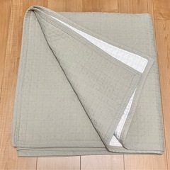 無印良品 洗いざらしの綿キルティングラグ ライトベージュ 100×195cmの画像