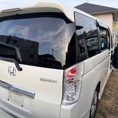 ホンダ ステップワゴンスパーダ 車検 ナビ テレビ ミニバン 8人乗り ホワイトの画像
