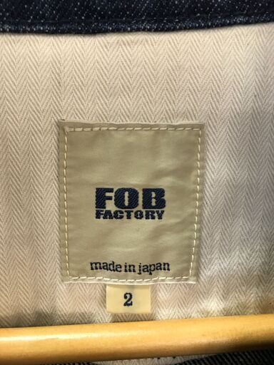 フォロワー限定割引有★【ジャングルジャングル岸和田店】FOB　FACTORY　デニムジャケット　F2341　2サイズ 南大阪 岸和田市