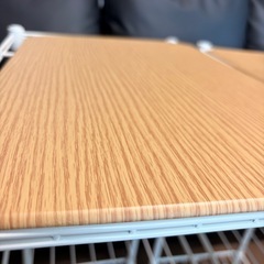 【引越処分・5/25 】【美品・2台セット】ニトリ スチールラック（木製棚板・キャスター付）の画像