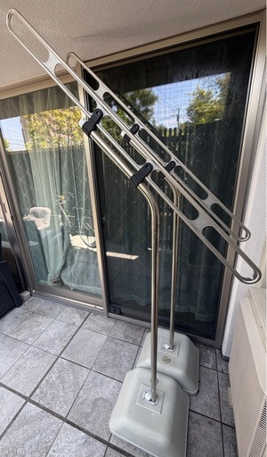 物干し台 物干し竿4本セット ブロー台 屋外物干し 外干し ステンレス IWASAKI SKYARM ステンレス物干し台セット