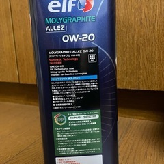 新品2個 　全合成油 0W-20 4L elf  エンジンオイル API SN モリグラファイト の画像