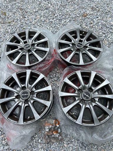 《決まりました！》【ナット付き】MID EuroSpeed 14インチアルミホイール 4本セット（14×5.5J / 4穴 / PCD