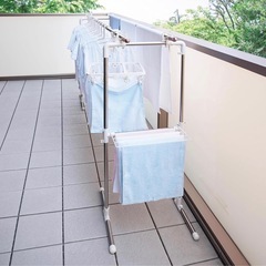 HEIAN SHINDO ベランダ用物干し台 ステンレス 耐荷重22kg MC-60 ホワイト 平安伸銅工業の画像