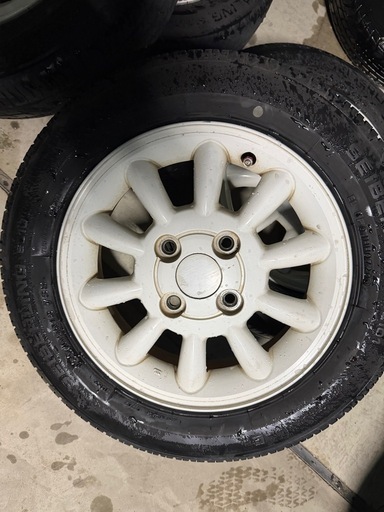 ラパン純正13インチホイール 4本セット スズキ ラパン 4H 13インチ アルミ ホイール 155/65R13 4本セット 