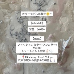 🚨カラーモデル募集中🚨