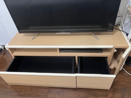 FUNAI 43インチテレビ＋テレビ台セット リモコン2個付き 美品_2
