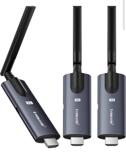 ワイヤレス HDMI送受信機セット 無線送信機1個+受信機2個Lemorele