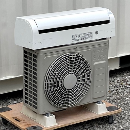 取付け可 ! !◇日立 エアコン 8畳用 2018年製 単相100V 白くまくん ソフト除湿RAS-AJ25H 洗浄済み ! 保証付き