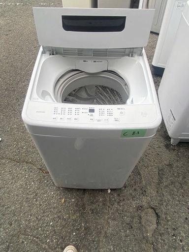 NO C83?福岡市内配送設置無料✨?アイリスオーヤマ 洗濯機 5.0kg ホワイト IAW-T504 ガチ落ち大水流洗浄 部屋干しモ