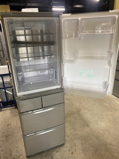 NO C98?福岡市内配送設置無料✨?SJ-W412D-S 冷蔵庫 プラズマクラスター冷蔵庫 シルバー [412L /5ドア /左右開