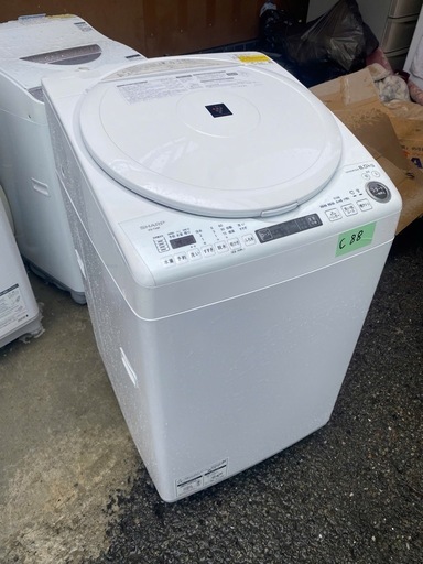 NO C88?福岡市内配送設置無料✨?縦型乾燥洗濯機 ホワイト系 ES-TX8F-W [洗濯8.0kg /乾燥4.5kg /ヒーター乾