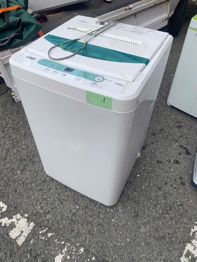 NO C111?福岡市内配送設置無料✨?4.5㎏全自動洗濯機　 YWM-T45G1