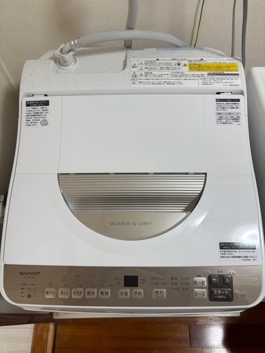 【4年使用】SHARP 電気 洗濯乾燥機  ES-T5FBK