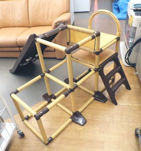 かんたん折りたたみ 2段ジャングルジム ロングスロープ すべり台 110cm 子供 キッズ 室内ジャングルジム ロング滑り台 西岡店
