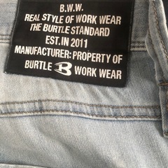 3本セット BURTLE 春夏 デニムパンツ 作業用 作業着 サイズLLの画像