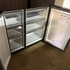  AQUA アクア AQR-TZ51M 2022年製 冷蔵庫 512L 大容量 観音開き フレンチドア 木目調 ダークブラウン の画像