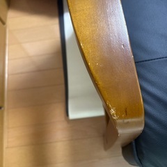 ニトリ 
黒 合皮2人掛けソファー の画像