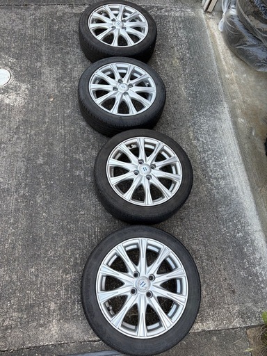 タイヤ、ホイール4本セット165/55R15 (ぺ) 会津若松のタイヤ、ホイール