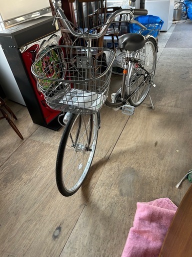 美品 ママチャリ シティサイクル 前カゴ付き 通勤 通学に最適