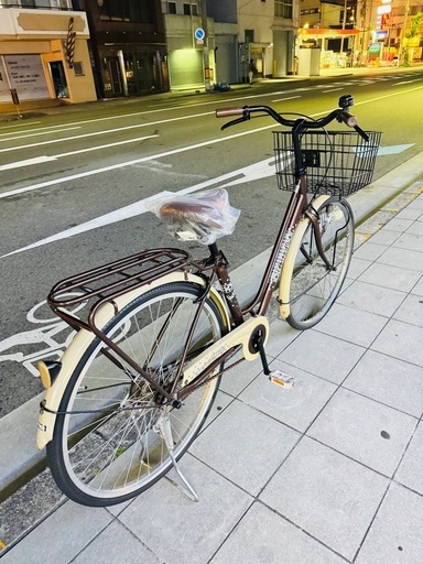 ※決まりました！※　26インチのママチャリ。ハンドルは真っ直ぐです。足回りがカートリッジ式なのでガタ付きなどの心配が全くないタイプです