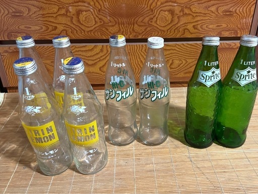 昭和レトロ ガラス瓶 まとめ売り Sprite HI-C キリンレモン 空瓶