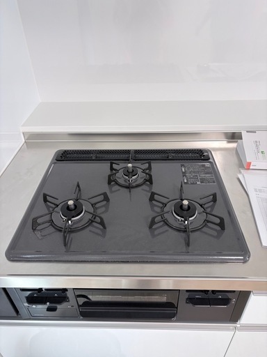 新品未使用】クリナップ ビルトインコンロ 都市ガス 3口 新築取り外し 【未使用】クリナップ　グリル付き3口ガス　ビルトインガスコンロ   新築取り外し