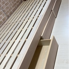 【美品】引き出し付きベッドフレームの画像