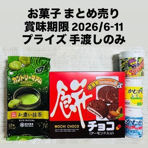 ①お菓子まとめ売り餅チョコかむかむレモンかむかむラムネライフガード