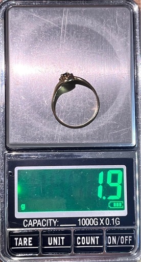 k18 18金　指輪　リング　石付き　レディース