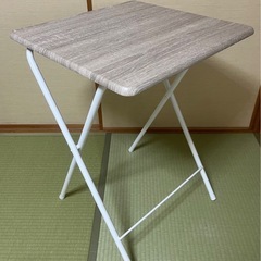 折りたたみデスク 50×48cm 木目調の画像