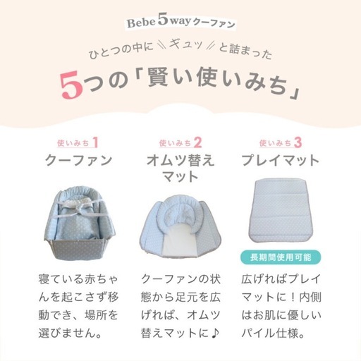 美品 ほぼ未使用 クーファン ベビーインベッド ベビーベッド 持ち運びベビーベッド