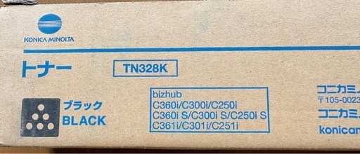 コニカミノルタトナーカートリッジ TN328K ブラック (ツノッチ) 三俣の