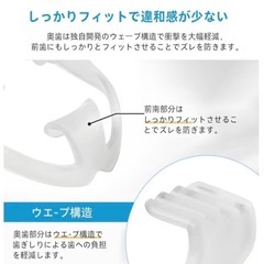 マウスピース 歯ぎしり 2個セット 専用ケース付 型取り不要 食いしばり 男女兼用 簡単装着 シリコン フリーサイズの画像