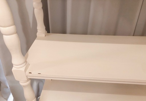 【極美品/定価12万】フレンチアンティーク調 5段オープンシェルフ 白家具 / サロン・店舗什器にも※西東京市引き取り限定