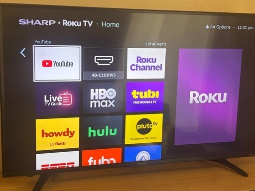 50インチSHARP/Roku TV 2017年製 (トーマス) 沢ノ町のテレビ《液晶