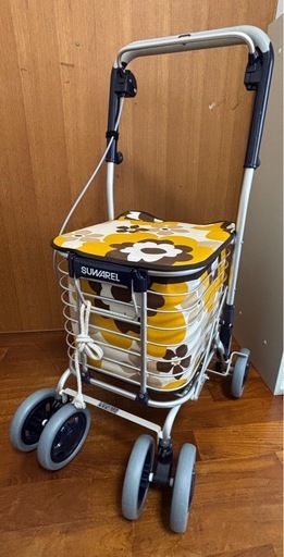 【最終値下げ‼️】お買い物カート「スワレル花柄イエロー」