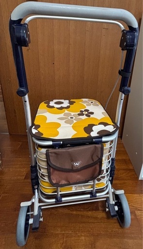 【最終値下げ‼️】お買い物カート「スワレル花柄イエロー」