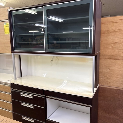 【ジャングル深井店】シギヤマ　システムキッチン ブラウン 茶 収納家具 キッチン家具 堺市 深井【FU951】